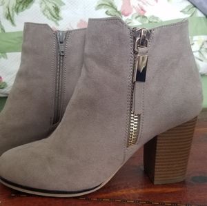 Taupe high ankle boots